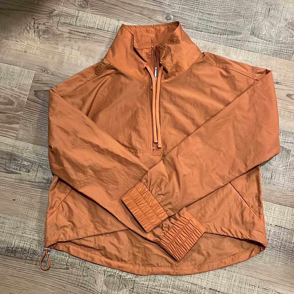 FLX brand rust/orange cropped wind jacket-NWOT Small - Picture 1 of 5